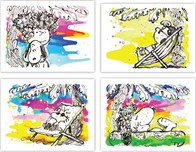 Tom Everhart Prints Tom Everhart Prints Beneath the Palms - Suite of 4